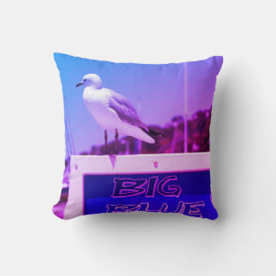 Möwe Big Blue Harbor Lila Blau Kissen