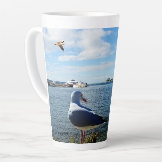 Möwe, Boote und Ozean, Milchtasse (Linke Ecke)