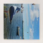 Möwe, Boote und Ozean, Puzzle (Horizontal)
