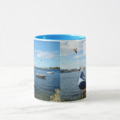 Möwe, Boote und Ozean, Tasse (Zentrum)