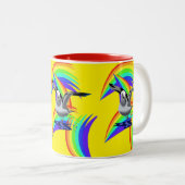 Möwe Bunte Farben Tasse (VorderseiteRechts)