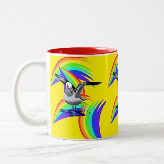 Möwe Bunte Farben Tasse (Links)