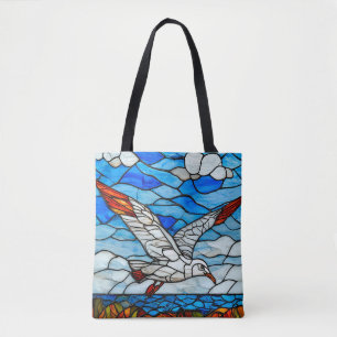 Möwe Buntglas Tasche