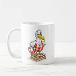 Möwe Comic Rettungsschwimmer Vogel Kaffeetasse