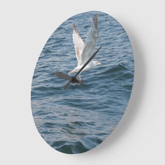 Möwe entführt Zeit Große Wanduhr (Winkel)