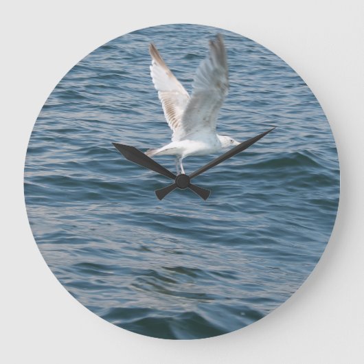 Möwe entführt Zeit Große Wanduhr (Vorderseite)
