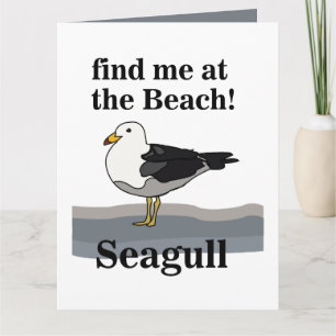 Möwe Findet Mich Am Strand Lustiger Vogel Karte