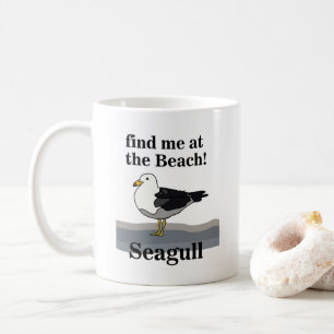 Möwe Findet Mich Am Strand Lustiges Strandhaus Kaffeetasse