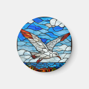 Möwe Glasmalerei Magnet