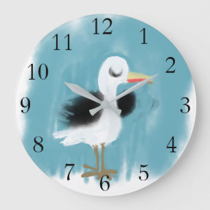 Möwe Große Wanduhr