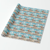 Möwe hält eine Eistüte Geschenkpapier (Ungerollt)