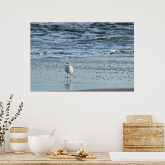 Möwe im Ozean Poster (Küche)