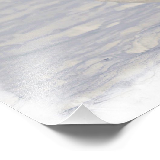 Möwe im Schnee Fotodruck (Ecke)