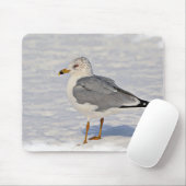Möwe im Schnee Mousepad (Mit Mouse)