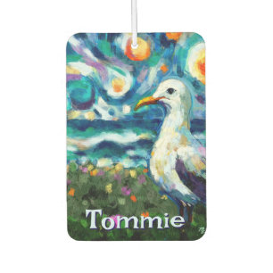 Möwe im Stil von Van Gogh Strand Personalisiert Autolufterfrischer