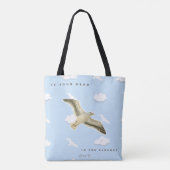 Möwe in den Wolken Aquarell Tasche (Rückseite)