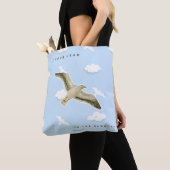 Möwe in den Wolken Aquarell Tasche (Von Nahem)