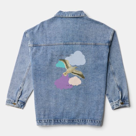 Möwe in den Wolken Jeansjacke (Rückseite)