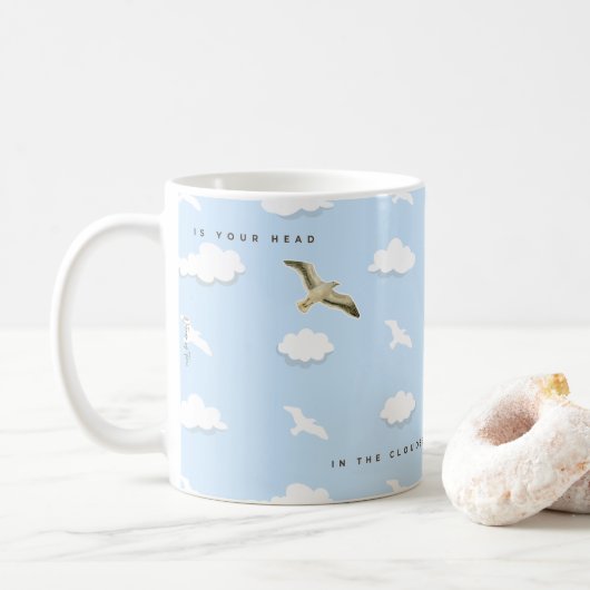Möwe in den Wolken Kaffeetasse (Mit Donut)