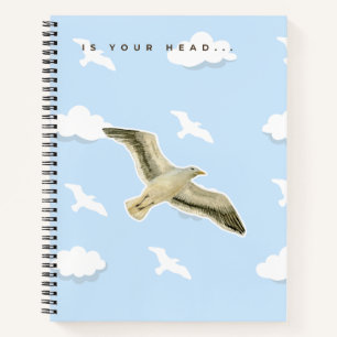 Möwe in den Wolken Notizblock