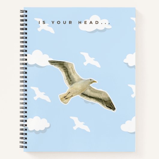 Möwe in den Wolken Notizblock (Vorderseite)