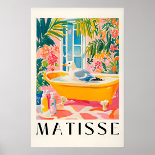 Möwe in der Badewanne Kunstprint Lustiger Matisse- Poster