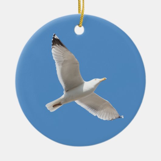 Möwe Keramik Ornament (Vorne)