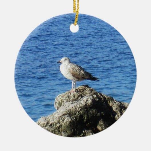 Möwe Keramik Ornament (Vorne)