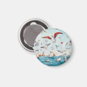 Möwe Magnet Vogel Thema Magnet (Vorderseite/Rückseite)