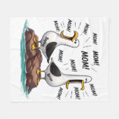 Möwe Mama Lustig Personalisiert Fleecedecke (Vorderseite (Horizontal))