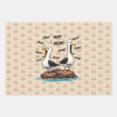 Möwe Mama Lustig Personalisiert Geschenkpapier Set (Vorderseite 2)