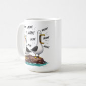Möwe Mama Lustig Personalisiert Kaffeetasse (Vorderseite Links)