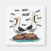 Möwe Mama Lustig Personalisiert Magnet (Vorne)