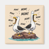 Möwe Mama Lustig Personalisiert Magnet (Vorne)