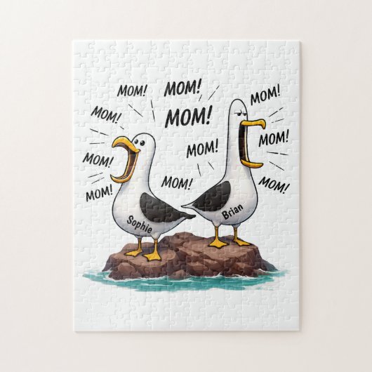 Möwe Mama Lustig Personalisiert Puzzle (Vertikal)