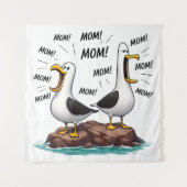 Möwe Mama Lustig Personalisiert Wandteppich (Vorderseite)