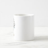 Möwe Matrose mit Seil und Schiffshintergrund Kaffeetasse (Mittel)