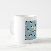 Möwe mit Frittenmuster Kaffeetasse (Vorderseite Links)