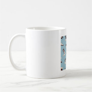 Möwe mit Frittenmuster Kaffeetasse