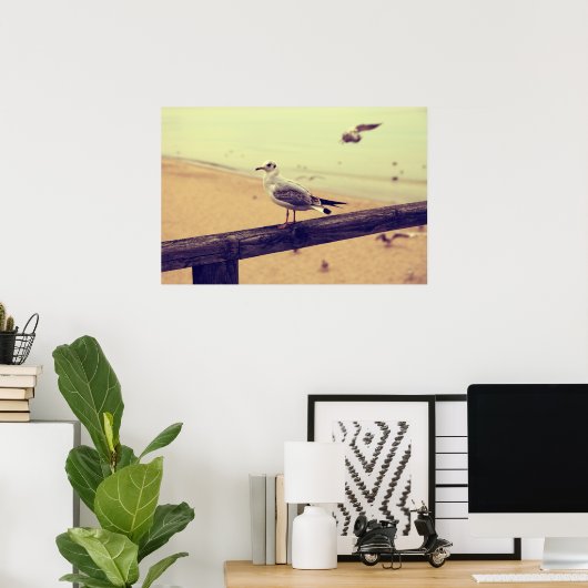 Möwe Ostsee Rügen Poster (Heimbüro)