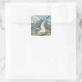 Möwe Quadratischer Aufkleber (Tasche)