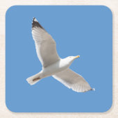 Möwe Rechteckiger Pappuntersetzer (Vorderseite)