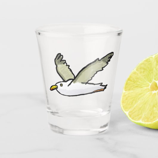 Möwe Schnapsglas (Vorderseite)