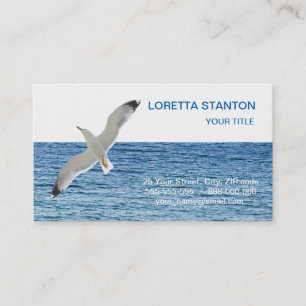 Möwe über dem Meer Visitenkarte