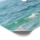 Möwe über Meer Poster (Ecke)