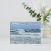 Möwe und Meer Postkarte (Stehend Vorderseite)