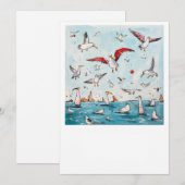 Möwe, Vogel, fliegende Vögel  Einladung (Vorne/Hinten)