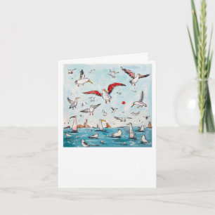 Möwe, Vogel, fliegende Vögel Karte