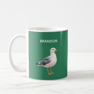 Möwe Vogel Strand Ozean Küste Blau Aquarell Kaffeetasse