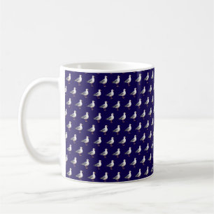 Möwe Vogel Strand Ozean Küste Blau Aquarell Kaffeetasse